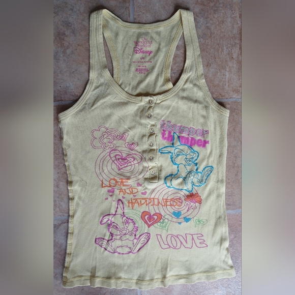 Disney Tops - Disney Yellow Thumper Tank Top